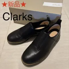 新品未使用★Clarksクラークス　フラットシューズ　ローファー　黒　送料無料のサムネイル