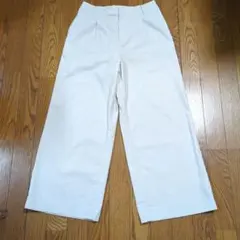 ALPHA CUBIC ワイドパンツ、オフホワイト