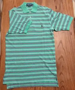 POLO GOLF ポロシャツ サイズS（JPN:L相当） 緑ストライプのサムネイル