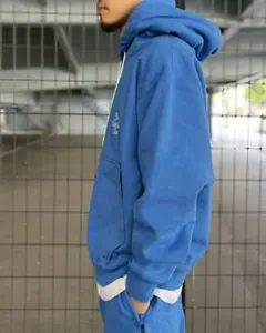 上杉柊平 ドローコード付き ジップパーカー 新品 ネイビー - メルカリ