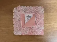 早朝セール【新品】近沢レース　ハンカチ（桜便り）ピーチ