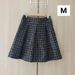 グレー×ブラック　裏地付きスカート