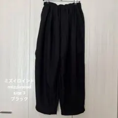 mizuiro ind ワイドカーゴパンツ ブラック サイズ3 美品