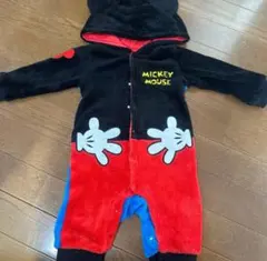 ミッキーマウス フリースロンパース フリーサイズ