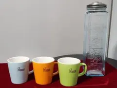 t*6様 ミスタードーナツ マグカップ 陶器 3個&ガラス 瓶　パスタボトル　４