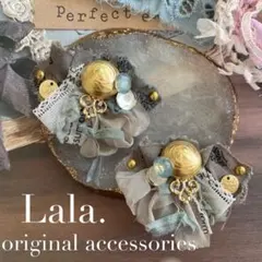 no.131 新作✩.*˚アースカラーヴィンテージ風大ぶりイヤリング（ピアス）