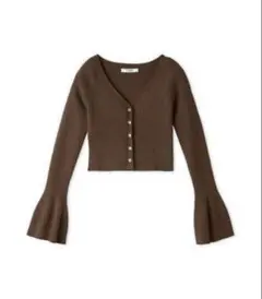 未使用✨SNIDEL スナイデル　クロップドフレアスリーブカーディガン　春服
