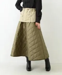 【RBS】 レイビームス キルト レイヤード スカート キルティングスカート