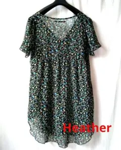 【Heather 】花柄 シフォンチュニック★ 半袖のサムネイル
