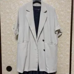 アイボリー テーラードジャケット 半袖　新品