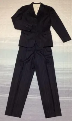 オックスフォード トラディショナル/ ストライプネイビー パンツスーツ