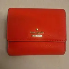 kate spade オレンジ 三つ折り財布