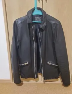 ナノユニバース レザージャケット ラムレザー シングルライダース M