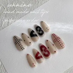 #074 【サイズオーダー】Y2K 海外　ハート　ネイルチップ