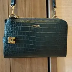 pluagan ダークグリーン ショルダーバッグ
