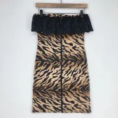 pavon アニマル柄 オフショルダー ミニワンピース Sサイズ