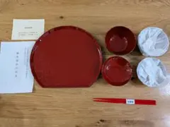 新品未使用　お食い初め膳　食器一式　ベビーセレモニー用品　ベビー食器　会津塗り