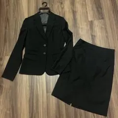 洋服の青山 Miss JUNKO 黒 スーツ 2点セット リクルート