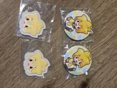 初音ミク セガラッキー ふわぷち 缶バッジ もこもこステッカー 鏡音レン