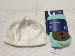新品未使用　babyGAP クマケツ タイツ 0~12month ニット帽