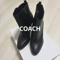 【新品未使用】COACH 黒　レザー　ショートブーツ