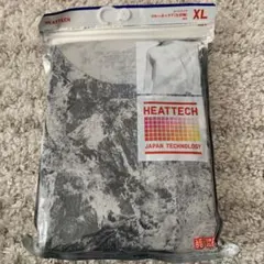 ユニクロ　ヒートテック　クルーネックT　九分袖　メンズ　 未使用　グレー　柄