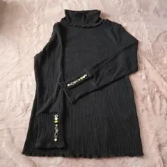 スカラー♥️リブ編み ブラック タートルネック 長袖