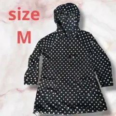 ✨GU✨　ジーユー　フリース　パーカー　ロング丈　M　水玉