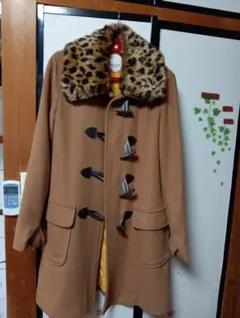 ブラウン ダッフルコート ファー付き