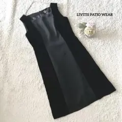LIVITIS PATIO WEAR ノースリーブワンピース 9AR 黒 日本製
