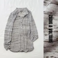 希少ZADIG & VOLTAIRE シアー 総柄 プリント　トップス　春夏のサムネイル