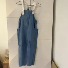 CIAOPANIC TYPY デニムブルー ボタン付きオーバーオール