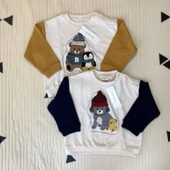 【新品未使用】 アカチャンホンポ　トレーナー　スウェット　くま　いぬ　90cm