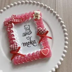 ホイップデコ トレカケース 赤 りぼん くま ハート