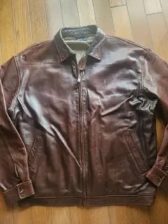 【未使用に近い】ラルフローレン　レザージャケット　羊皮　ブラウン　XS org.jpg