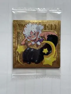 ワンピース　大海賊　シール　ルフィ　ゴールドパラレルニカ