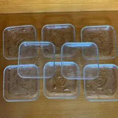 昭和レトロ　ガラスの皿8枚　値下げ　アンティーク