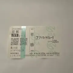 期限切れ単勝馬券】 金鯱賞 2004 アドマイヤグルーヴ ウマ娘 - メルカリ