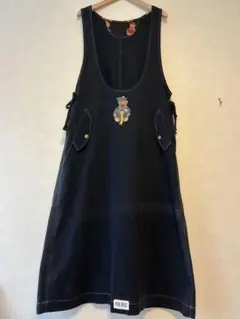 PINK HOUSE クマさんワッペン付きジャンパースカート