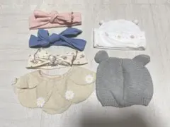 ベビー用 スタイ、リボン、ヘアバンド、帽子セット まとめ売り