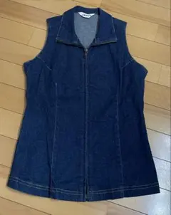デニム　ジップベスト【IMAGE】