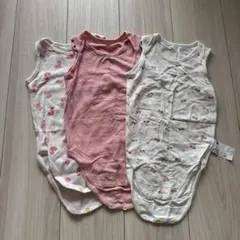【送料無料】ユニクロ 肌着3点セット 90cm ボディースーツ