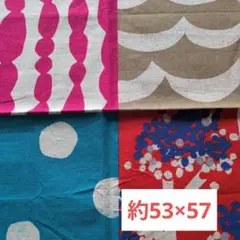 【匿名配送】echino　KOKKA　綿麻生地　パッチワーク約53×57センチ