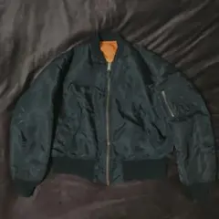 【美品】90's USA製 ALPHA MA-1 フライトジャケット M 黒