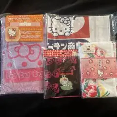 【新品未開封】キティちゃん　タオル　ハンカチ　4枚セット　まとめ売り