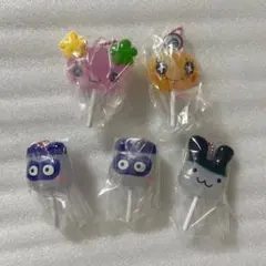 【匿名配送】たまごっちカラフルキャンディチャーム　5点セット