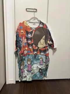 サンリオキャラクターコラボ全面プリントTシャツXL