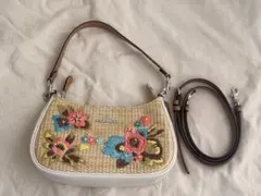 極美品】 COACH 2way ハンドバッグ フローラル テリ 1330 - メルカリ