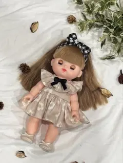 メルちゃんサイズ　襟フリルワンピースセット