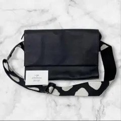 イアパピヨネ ワイドテープショルダーバッグ ダルメシアン ブラック ショルダー